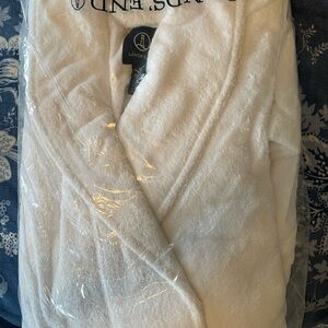 Brand new white Land’s End terry robe
